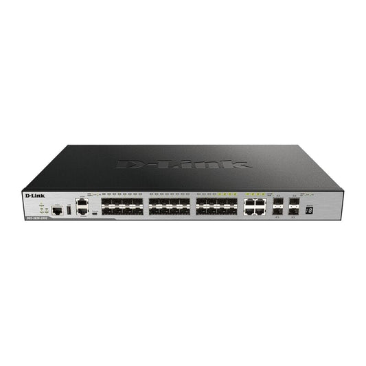 D-Link 28-Port Layer 3 Stackable Gigabit SFP Switch with 4 10GbE Ports [DGS-3630-28SC]