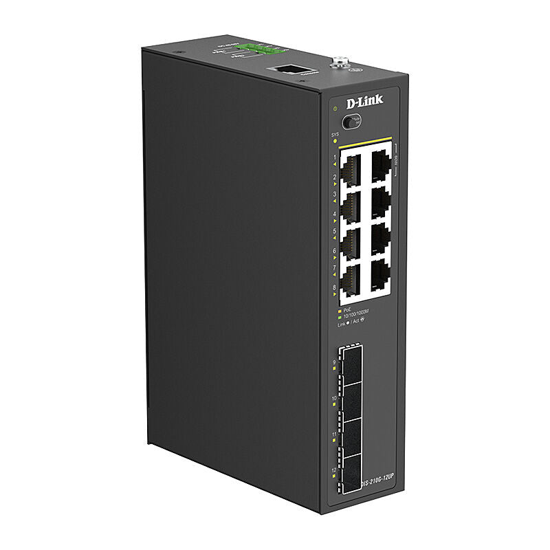 D-Link 12pGB Indust Switch POE [DIS-210G-12UP]