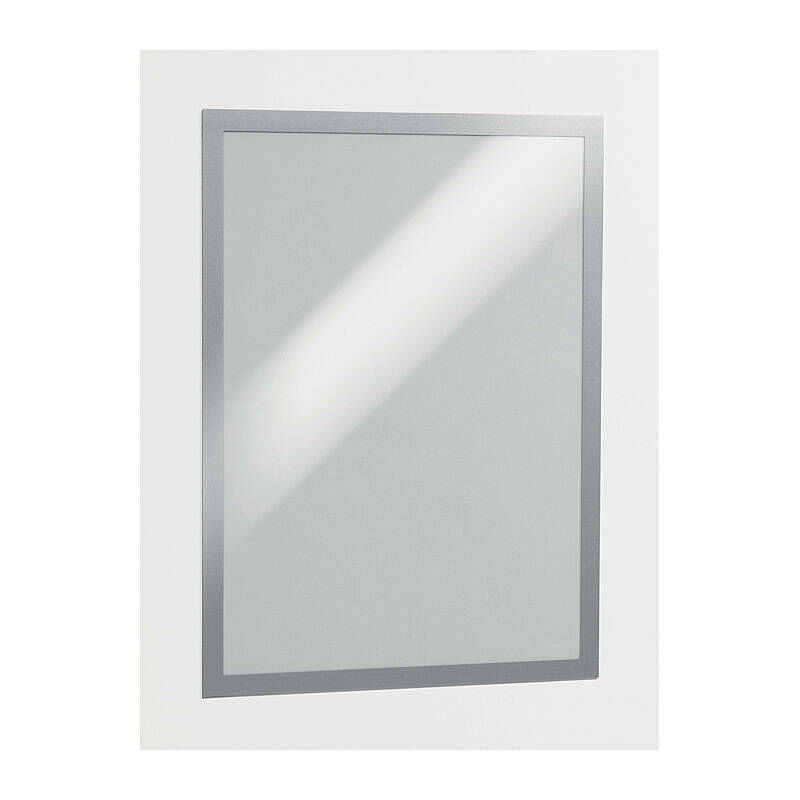 Durable Duraframe Self-Adh Sign Holder A3 Slvr Pk2