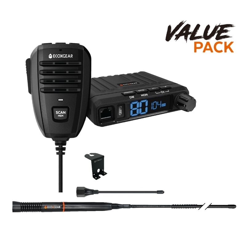 5-Watt Compact Fixed Mount UHF Radio with USB-C Port VALUE PACK [EXG1000-VPK]