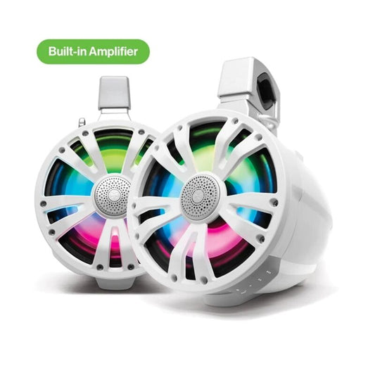 ECOXGEAR ETA08 2-Pack White 8 Inch Marine Amplified Speakers [SEI-ETAMP7708AU]