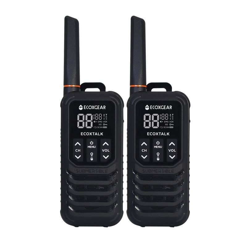 ECOXTALK EXG200 2-Watt IP67 Handheld UHF Radio Twin Pack (13km) [EXG200-2PK]