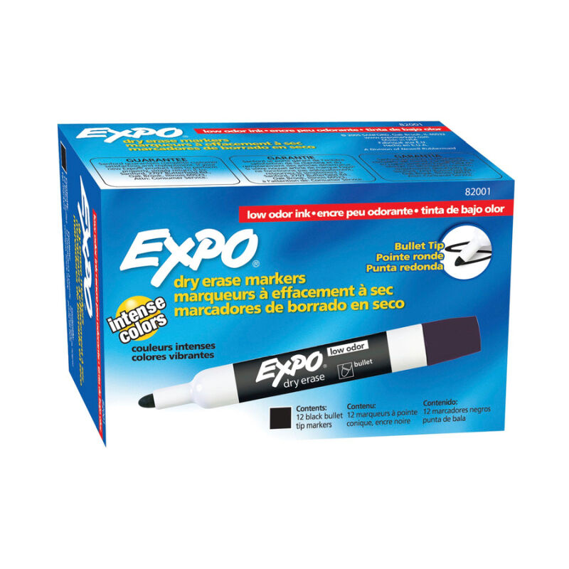 Expo W/B Marker Blt Blk Pk12