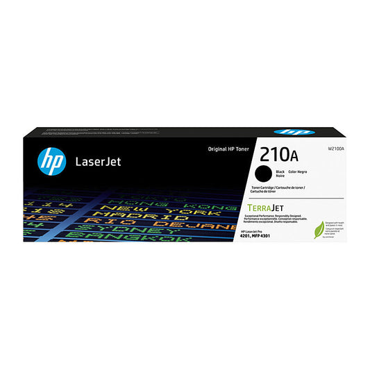 HP W2100A #210A Black Genuine Toner Cartridge