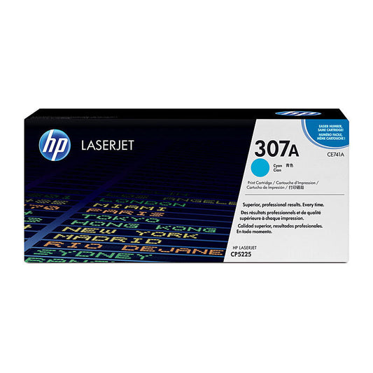 HP CE741A Cyan Genuine Toner Cartridge