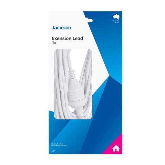 Jackson 3 Metre Extension Lead White [JL3P]
