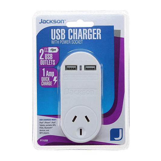 Jackson 1 Way 2 USB Charger [PT1USB]
