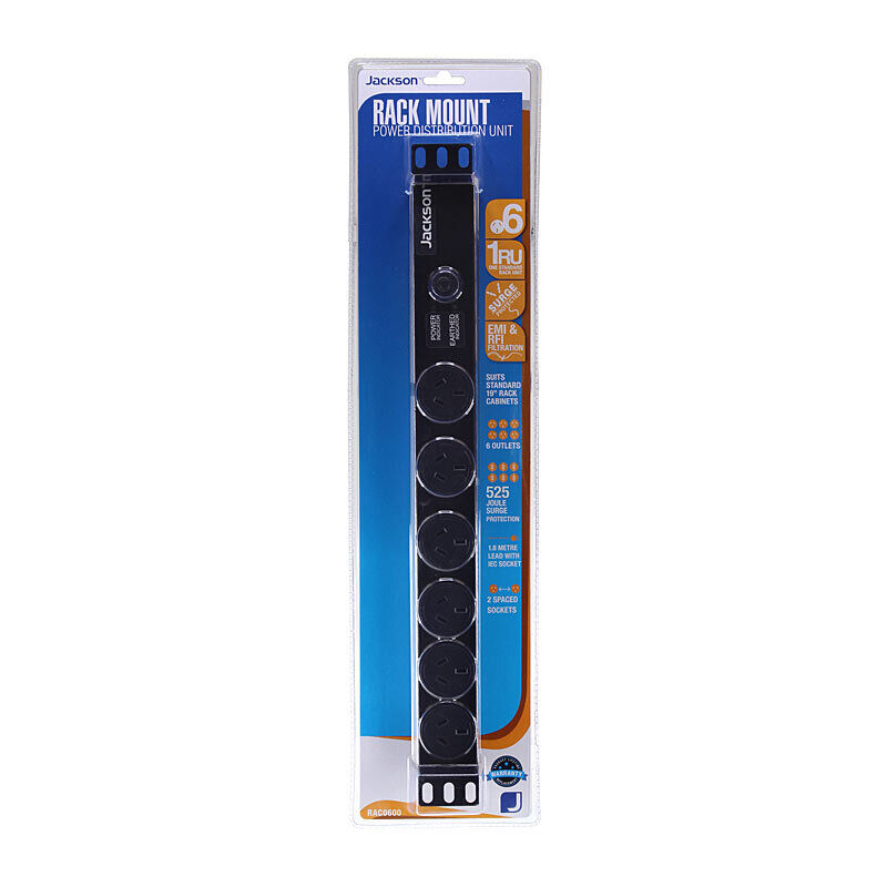 Jackson 6 Way Rack Mount PDU [RAC0600]