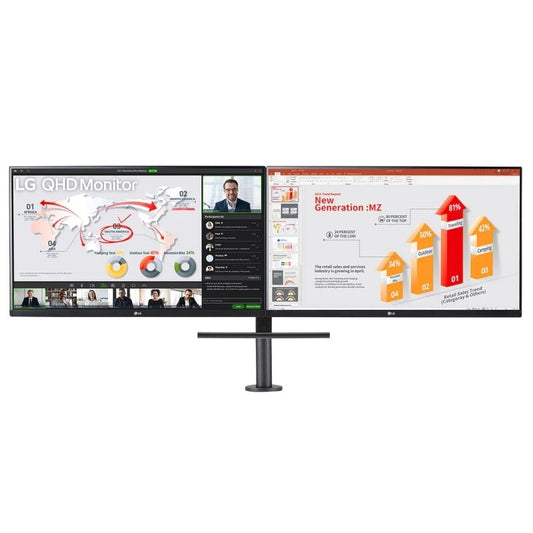 LG 27'' QHD IPS Ergo Dual Monitor 2560x1440 (16:9) / 5ms / 75Hz / VESA [27QP88D-BS]