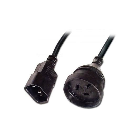 Lindy 1 m IEC C14 to 3-pin Power Cable [30981]