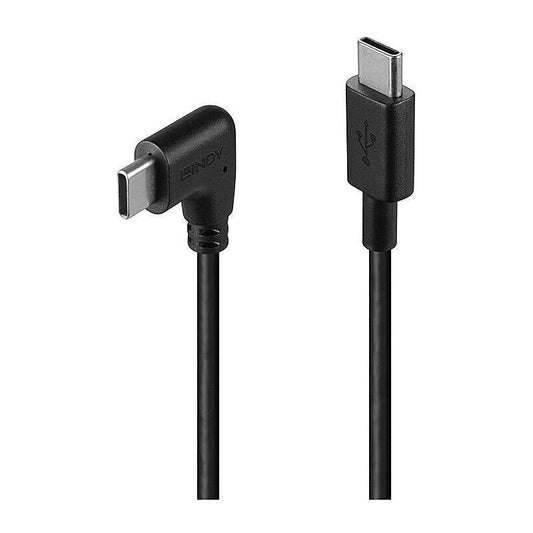 Lindy 0.5m USB 2.0 Type C Cable, 90° Right Angle [32004]