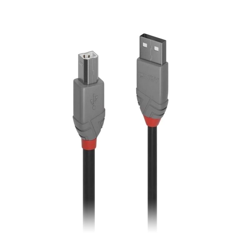Lindy 10m USB-A 2.0 to USB-B Cable Anthra Line [36677]