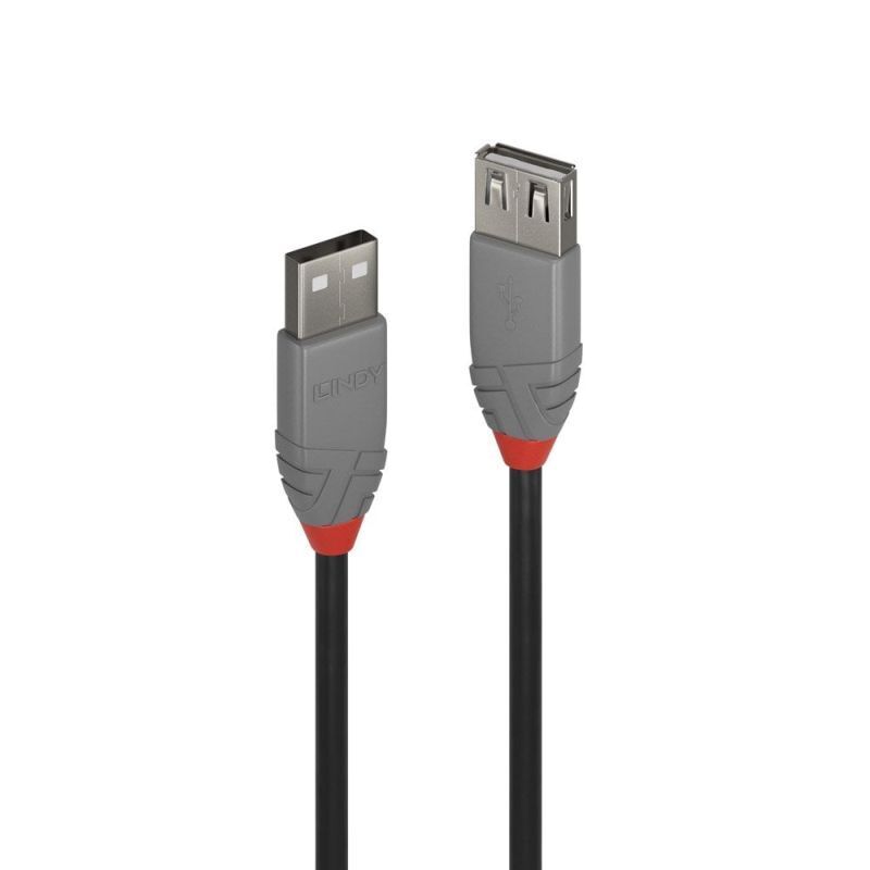 Lindy 0.2m USB-A 2.0 Extension Cable Anthra Line [36700]