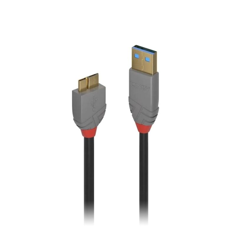 Lindy 1m USB-A 3.0 to Micro-B Cable Anthra Line [36766]