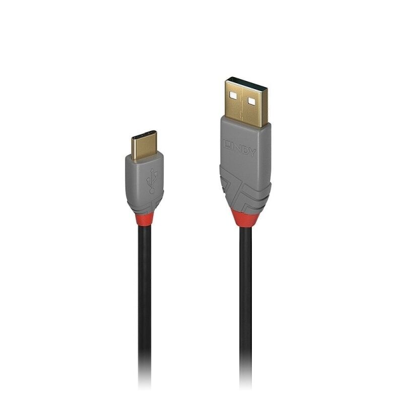 Lindy 0.5m USB-A 2.0 to USB-C Cable Anthra Line [36885]