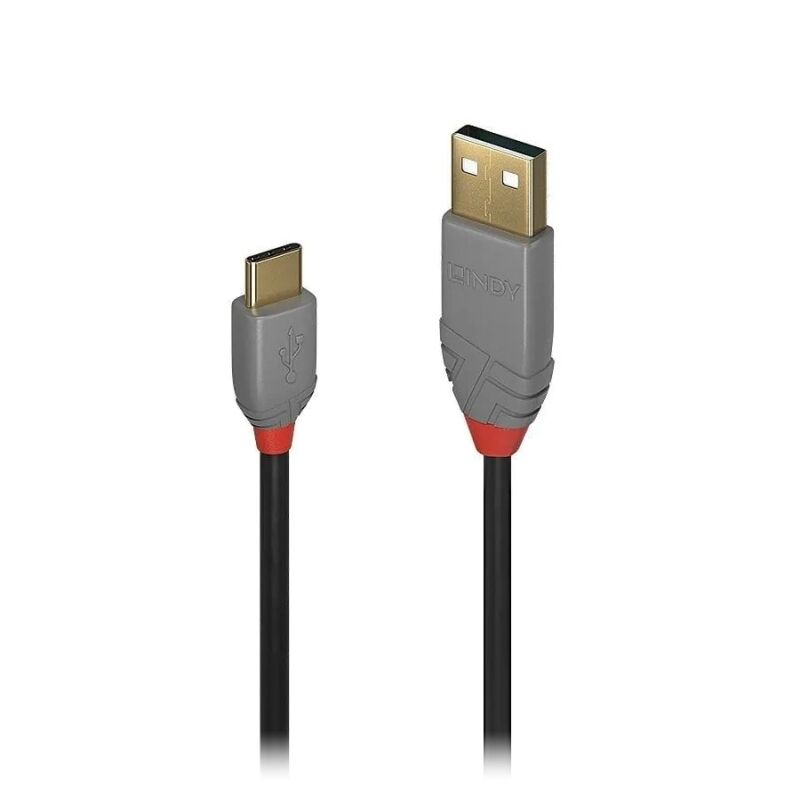 Lindy 2m USB-A 2.0 to USB-C Cable Anthra Line [36887]
