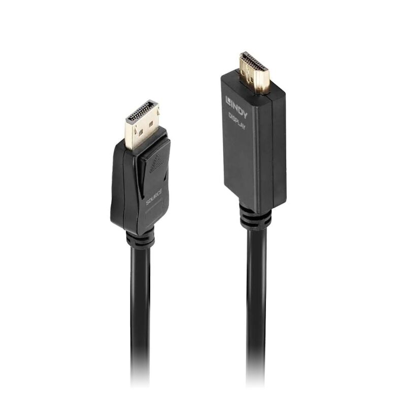 Lindy 1m DisplayPort to HDMI 10.2G Cable [36921]