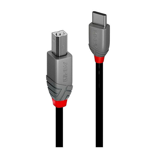Lindy 0.5m USB 2.0 Type C TO B Cable, Anthra Line [36940]