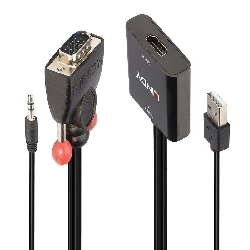 Lindy VGA & Audio to HDMI Converter [38284]