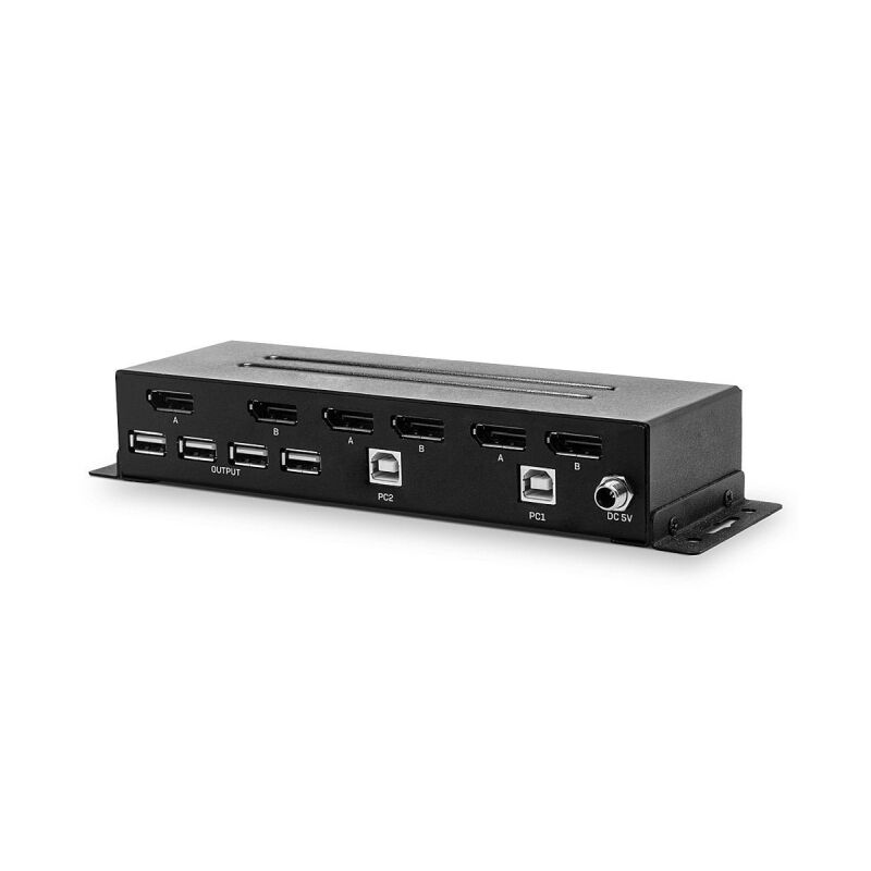 Lindy 2 Port Dual Head DisplayPort 1.2 KVM Switch [39306]