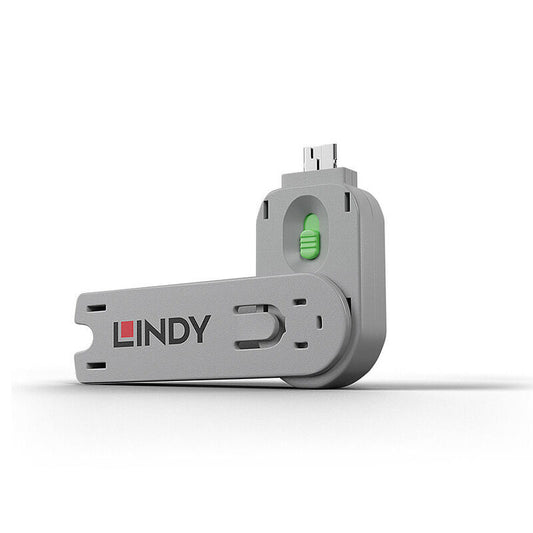 Lindy USB-A Port Blocker Key, Green [40621]
