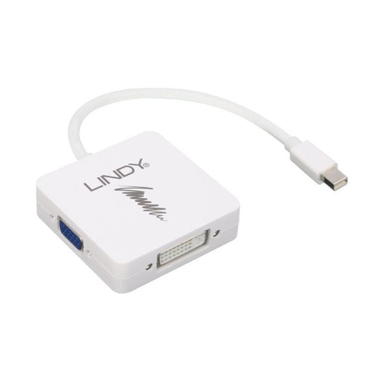 Lindy Mini DisplayPort 1.2 to HDMI VGA & DVI-D Converter [41035]