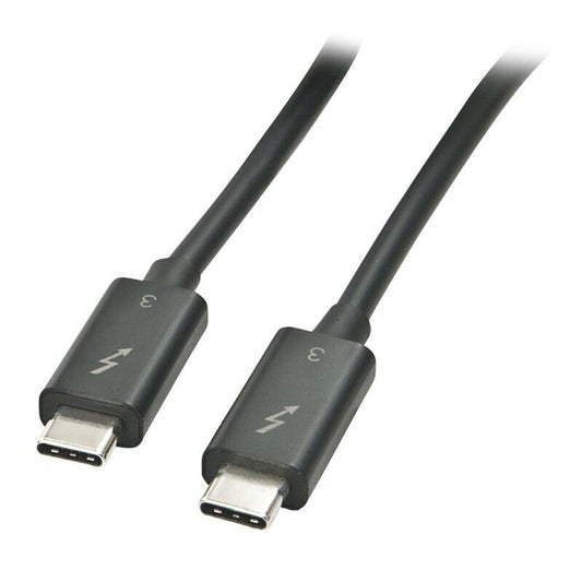 Lindy 0.5m Thunderbolt 3 Cable Black [41555]