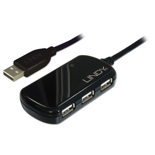 Lindy 8m 4 Port USB-A 2.0 Active Extension Pro Hub [42781]