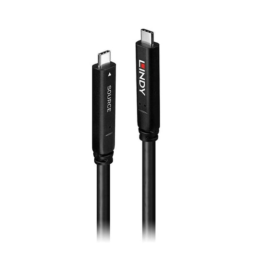 Lindy 10m USB-C 3.2 / DisplayPort 1.4 Hybrid Cable [43333]