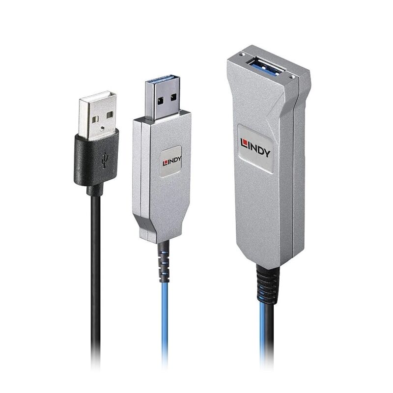 Lindy 30m USB-A 3.0 Fibre Optic Cable [43345]