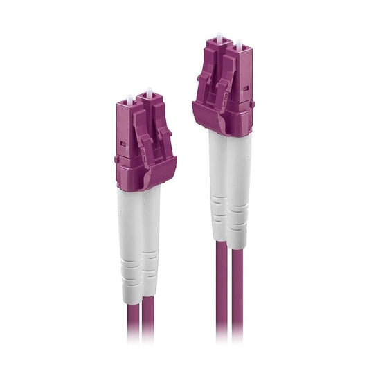 Lindy 15m Fibre Optic Cable LC-LC 50/125um OM4 Pink [46345]