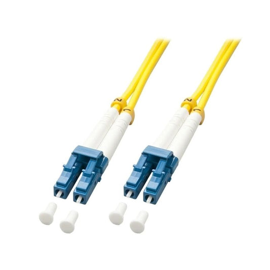 Lindy 1m Fibre Optic Cable LC-LC 9/125um OS2 Yellow [47450]