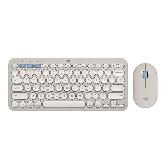 Logitech K380S Pebble 2 Combo Wireless Keyboard & Mouse (Tonal Sand) [920-012191]