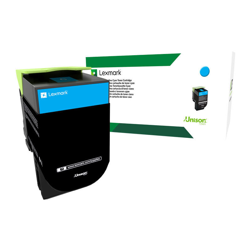 Lexmark 70C80C0 Cyan Genuine Toner Cartridge