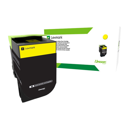 Lexmark 70C8HYE Yellow Genuine Toner Cartridge