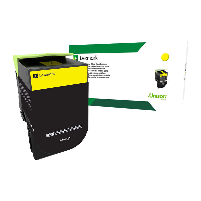 Lexmark 70C80Y0 Yellow Genuine Toner Cartridge