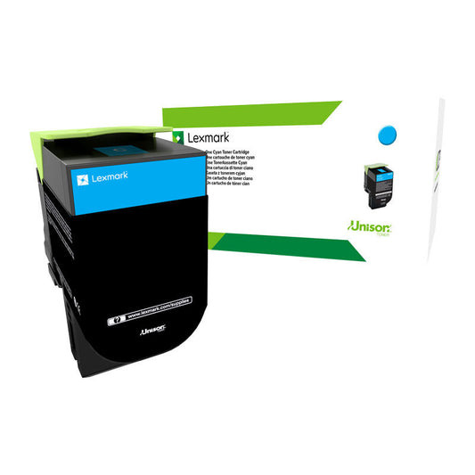 Lexmark 80C8HCE Cyan Genuine Toner Cartridge