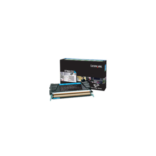 Lexmark X746A1CG Cyan Genuine Toner Cartridge