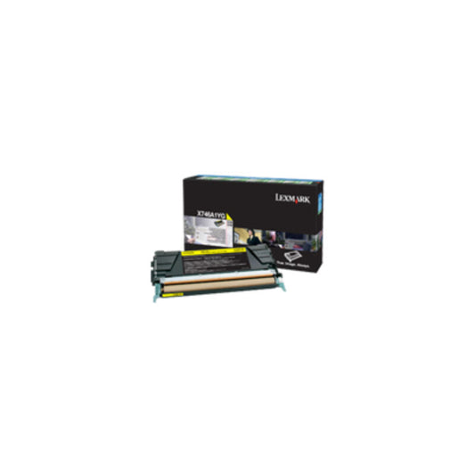 Lexmark X746A1YG Yellow Genuine Toner Cartridge