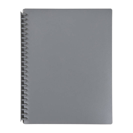 Marbig Refillable Display Book 20 Pocket Grey
