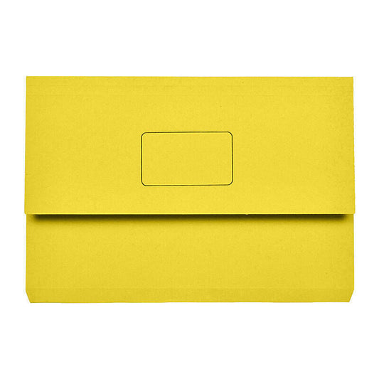 Marbig Slimpick Foolscap Document Wallet Yellow