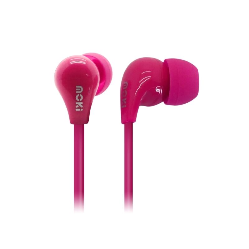 Moki 45 Degree Comfort Wired Ear Buds Pink [ACC HP45P]