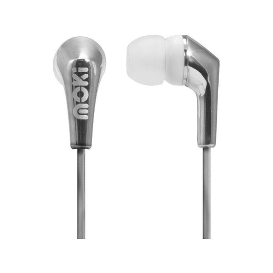 Moki Metallics Earphone Silver [ACC HPMLCS]
