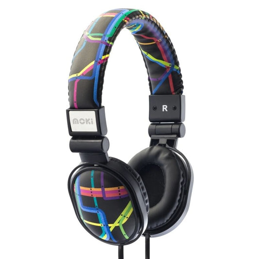 Moki Poppers Wired AUX Headphones Black [ACC HPPOE]