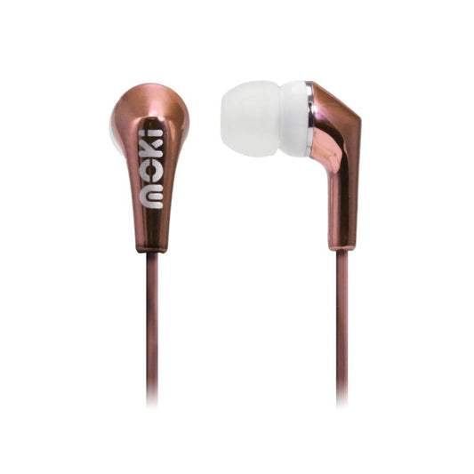 Moki Life Metallic Wired Earphones Rose Gold [MLMECRG]