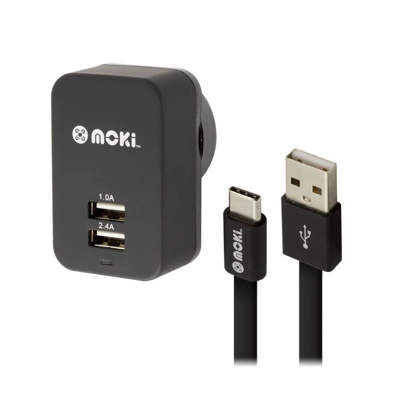 Moki USB-C Cable + Wall Charger Pack [ACC MTCWALL]