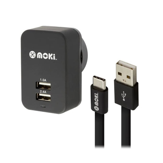 Moki USB-C Cable + Wall Charger Pack [ACC MTCWALL]