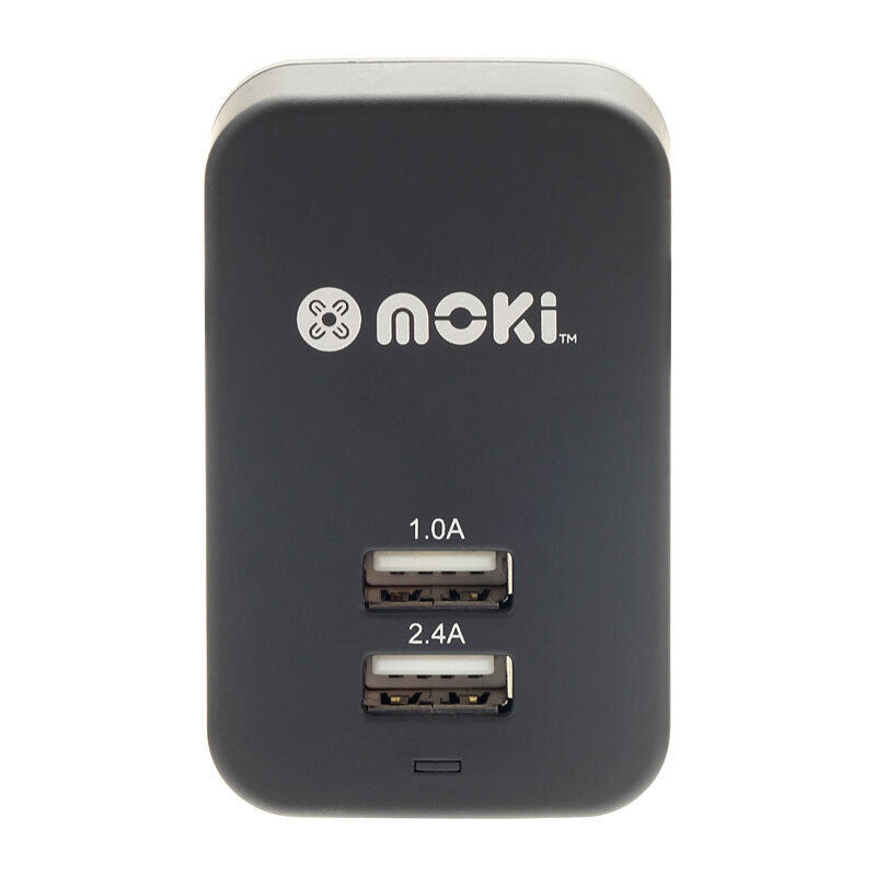Moki Dual USB Wall Charger Blk [ACC MUSBWB]