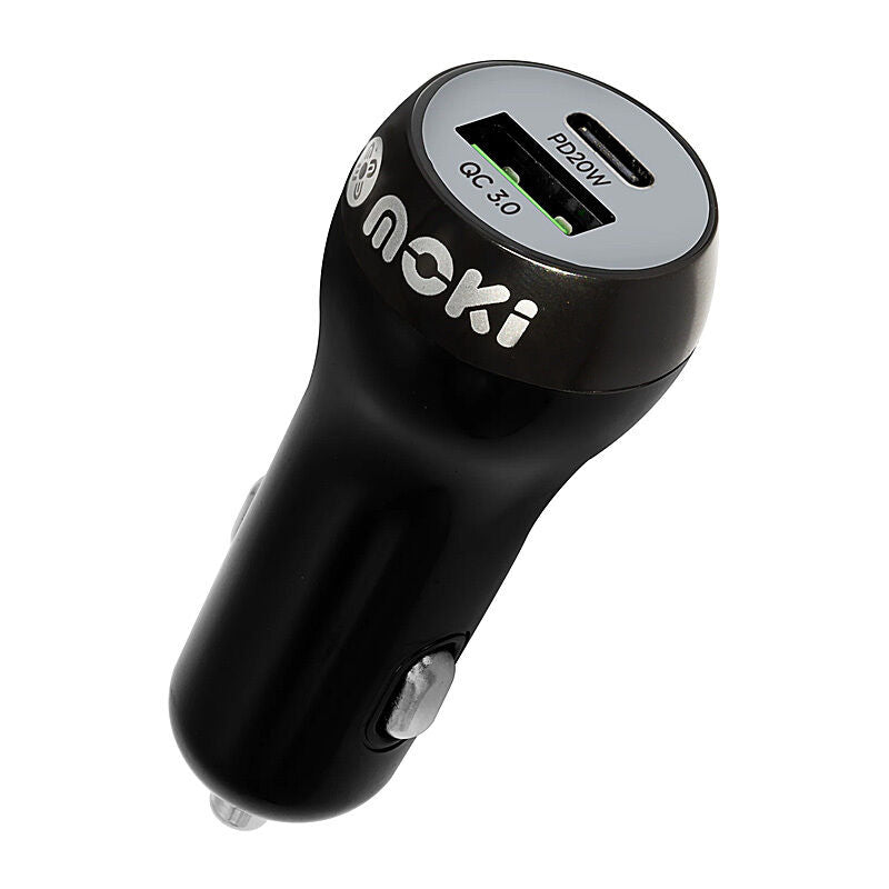 Moki PD & QC Car Charger Type-C 20W + USB QC 3.0 [ACC PDCCUSB]