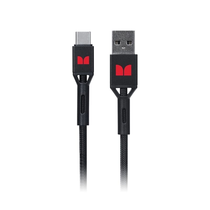 Monster USB-C to USB-A Braided Cable Black 1.2m [MT-1.2MCTOABB]